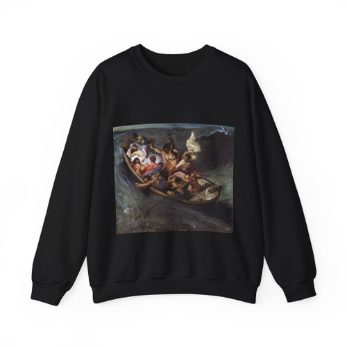 DELACROIX, EUGENE - Christ on the Lake of Gennezaret (sketch) (Artwork) Crewneck Sweatshirt