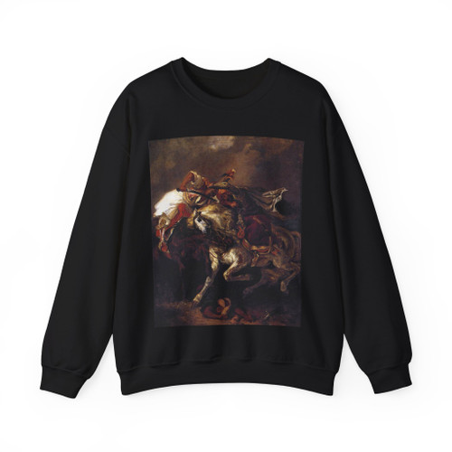 DELACROIX, EUGENE - Combat of the Giaour and the Pasha (Artwork) Crewneck Sweatshirt