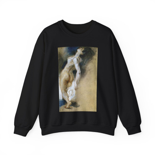 DELACROIX, EUGENE - Female Nude, Killed from Behind (Artwork) Crewneck Sweatshirt