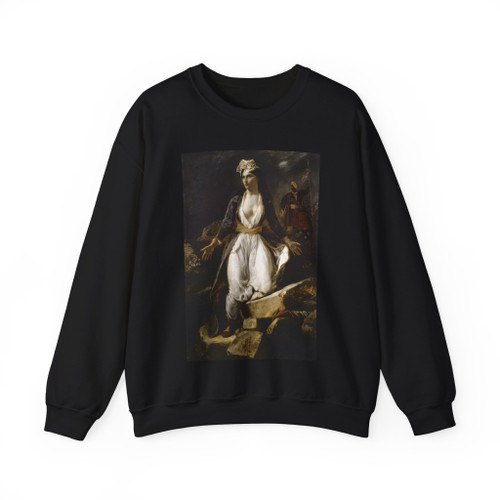 DELACROIX, EUGENE - Greece on the Ruins of Missolonghi (Artwork) Crewneck Sweatshirt