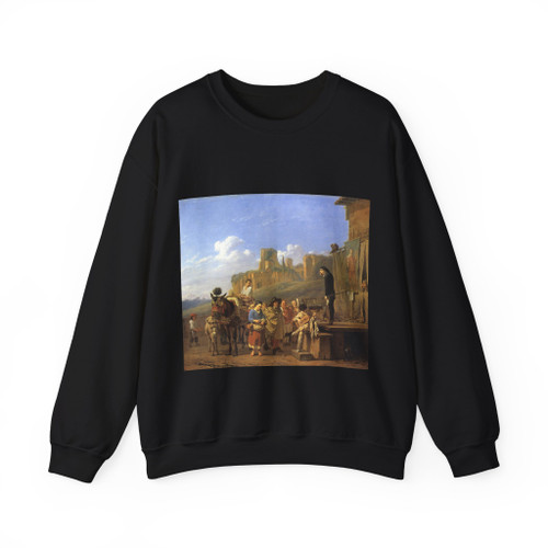 DUJARDIN, Karel - A Party of Charlatans in an Italian Landscape (Artwork) Crewneck Sweatshirt