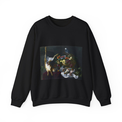 FYT, Jan - A Still Life with Fruit, Dead Game and a Parrot (Artwork) Crewneck Sweatshirt
