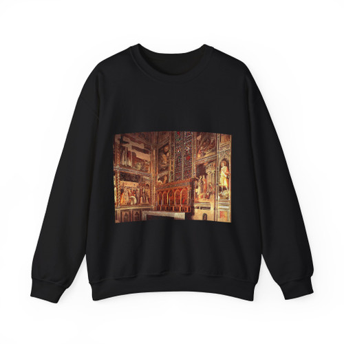 GADDI, Taddeo  - Santa Croce- General view of the Baroncelli Chapel (Artwork) Crewneck Sweatshirt
