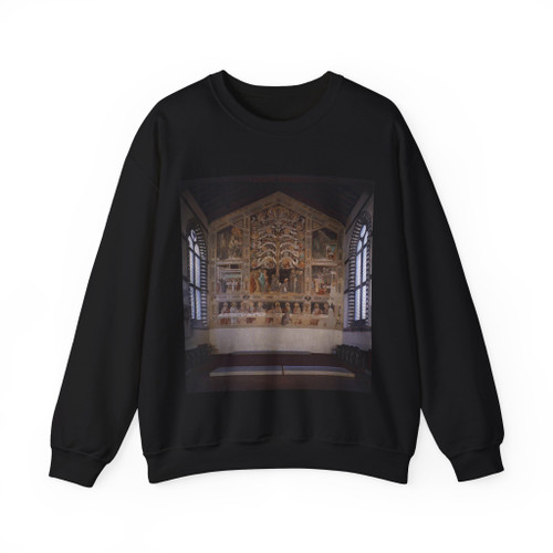 GADDI, Taddeo - Santa Croce- Last Supper, Tree of Life and Four Miracle Scenes (Artwork) Crewneck Sweatshirt
