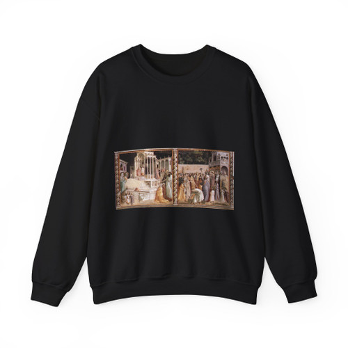 GADDI, Taddeo - Santa Croce- Life of the Virgin (detail)3 (Artwork) Crewneck Sweatshirt