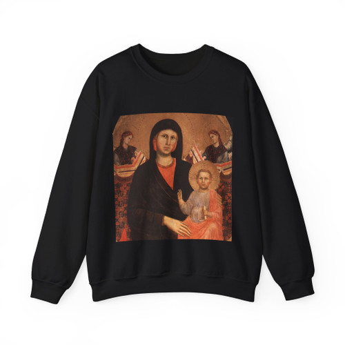 GIOTTO di Bondone - Madonna and Child (detail) (Artwork) Crewneck Sweatshirt