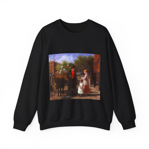AGASSE, Jacques-Laurent - The Flower Seller (Artwork) Crewneck Sweatshirt