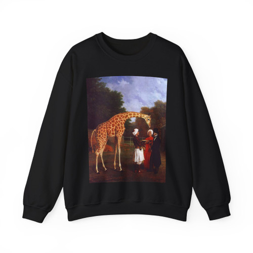 AGASSE, Jacques-Laurent - The Nubian Giraffe (Artwork) Crewneck Sweatshirt