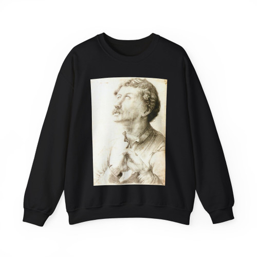 GRUNEWALD, Matthias -1520-1528- Man Looking Up (Artwork) Crewneck Sweatshirt