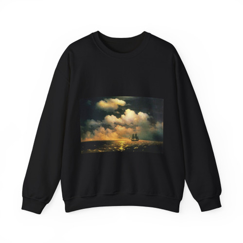 AIVAZOVSKY, Ivan Konstantinovich - Meeting of the bring mercury of the russian defeat of two tu (Artwork) Crewneck Sweatshirt