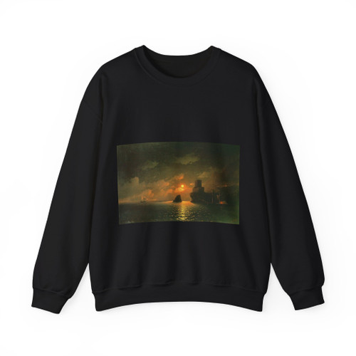 AIVAZOVSKY, Ivan Konstantinovich - Moonlit Night (Artwork) Crewneck Sweatshirt