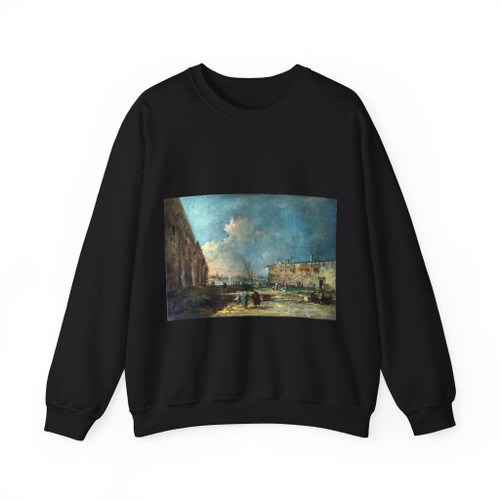 GUARDI, Francesco - A View near Venice (Artwork) Crewneck Sweatshirt