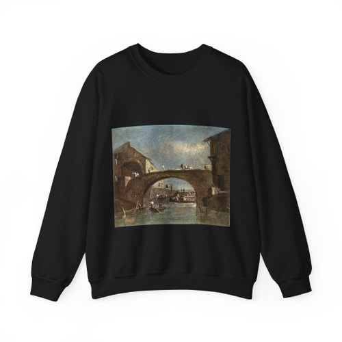 GUARDI, Francesco - Bridge at Dolo (Artwork) Crewneck Sweatshirt