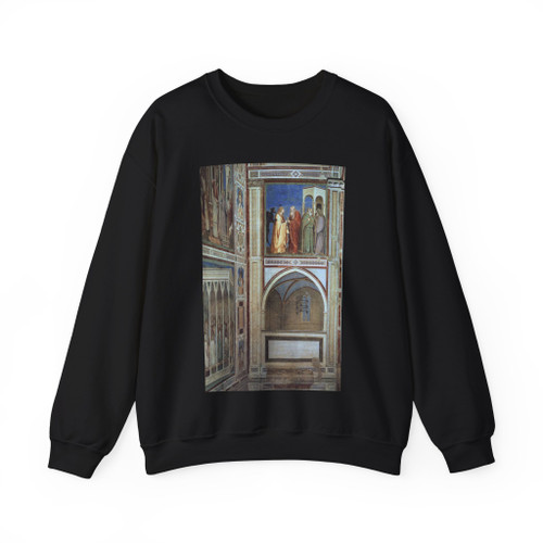 GIOTTO di Bondone - View of a chapel2 (Artwork) Crewneck Sweatshirt