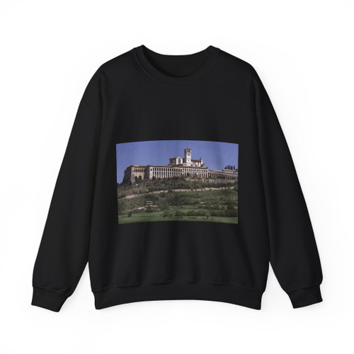 GIOTTO di Bondone - View of the Church of San Francesco (Artwork) Crewneck Sweatshirt