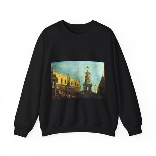 GUARDI, Francesco - Carnival Thursday on the Piazzetta (Artwork) Crewneck Sweatshirt