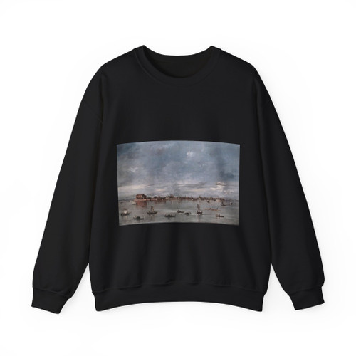 GUARDI, Francesco - San Cristoforo, San Michele and Murano, Seen from the Fondamenta Nuove (Artwork) Crewneck Sweatshirt