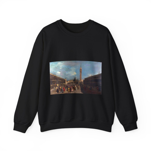 GUARDI, Francesco - The Piazza San Marco towards the Basilica (Artwork) Crewneck Sweatshirt