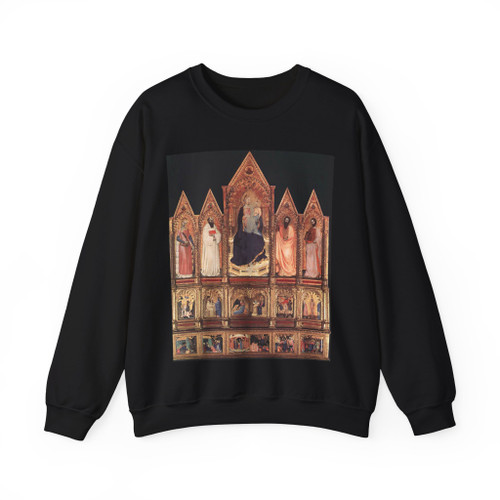 GIOVANNI da Milano - Polyptych with Madonna and Saints (Artwork) Crewneck Sweatshirt