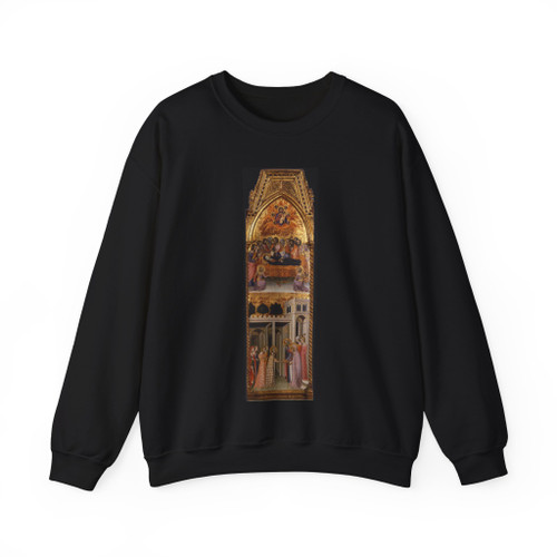 BARTOLO DI FREDI - The Coronation of the Virgin (detail) (Artwork) Crewneck Sweatshirt