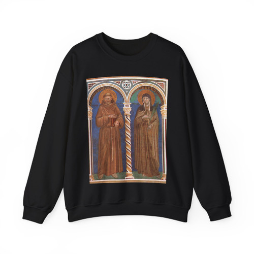 GIOTTO di Bondone - Saint Francis and Saint Clare (Artwork) Crewneck Sweatshirt