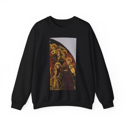 BARTOLOMEO della Gatta - The Lady of the Assumption Gives St Thomas Her Belt (detail)2 (Artwork) Crewneck Sweatshirt