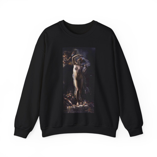 GIRODET de Roucy-Trioson, Anne-Louis - Mademoiselle Lange as Venus (Artwork) Crewneck Sweatshirt