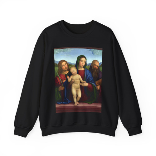 FRANCIA, Francesco - The Virgin and Child with Two Saints (Artwork) Crewneck Sweatshirt