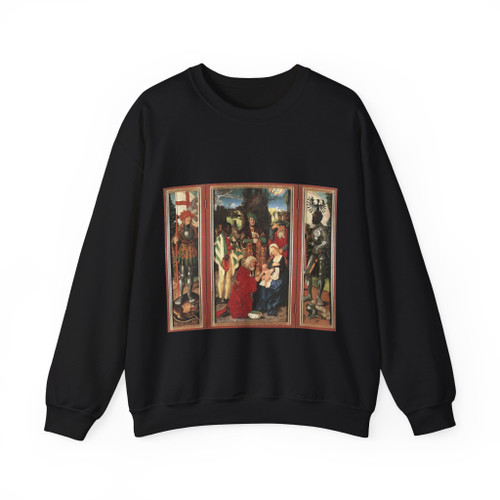 BALDUNG GRIEN, Hans - religious - Three Kings Altarpiece (open) (Artwork) Crewneck Sweatshirt