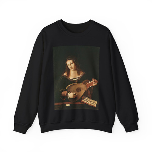 BARTOLOMEO Veneto - Woman Playing a Lute (Artwork) Crewneck Sweatshirt