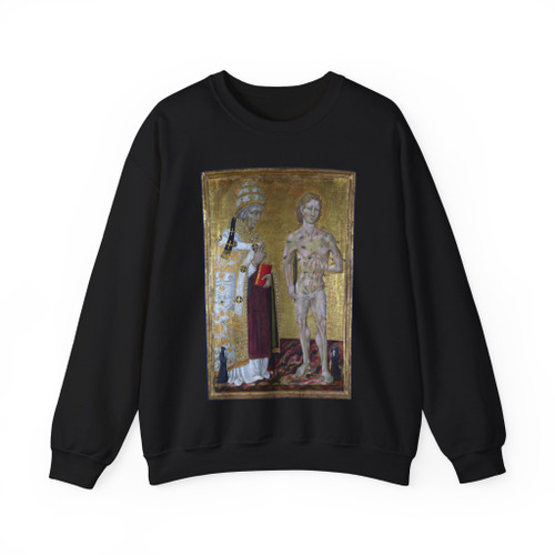 GIOVANNI di Paolo - Saints Fabian and Sebastian (Artwork) Crewneck Sweatshirt