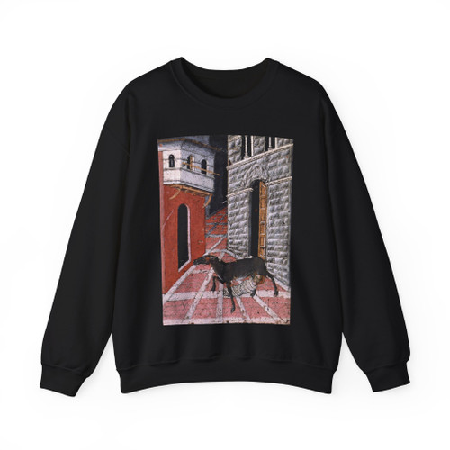 GIOVANNI di Paolo - St Stephen Suckled by a Doe (Artwork) Crewneck Sweatshirt