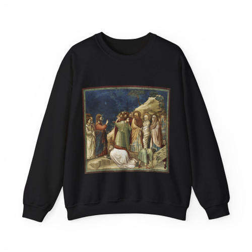 GIOTTO di Bondone - 9. Raising of Lazarus (Artwork) Crewneck Sweatshirt