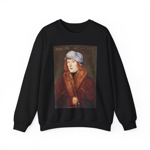BALDUNG GRIEN, Hans - portraits - Portrait of a Young Man with a Rosary (Artwork) Crewneck Sweatshirt