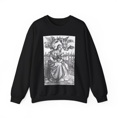 DURER, Albrecht - Madonna Crowned by Two Angels (Artwork) Crewneck Sweatshirt