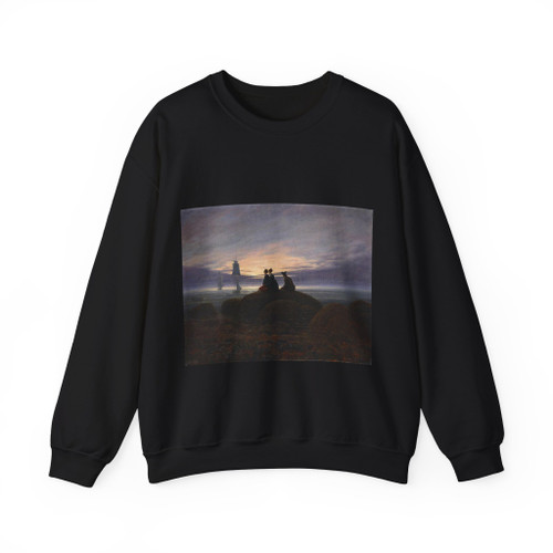 FRIEDRICH, Caspar David - Moonrise by the Sea2 (Artwork) Crewneck Sweatshirt