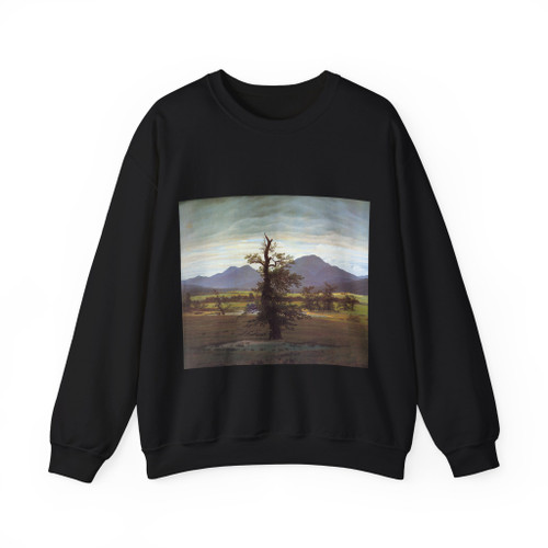 FRIEDRICH, Caspar David - Landscape with Solitary Tree (Artwork) Crewneck Sweatshirt