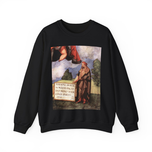 DURER, Albrecht - The Adoration of the Trinity (detail)6 (Artwork) Crewneck Sweatshirt