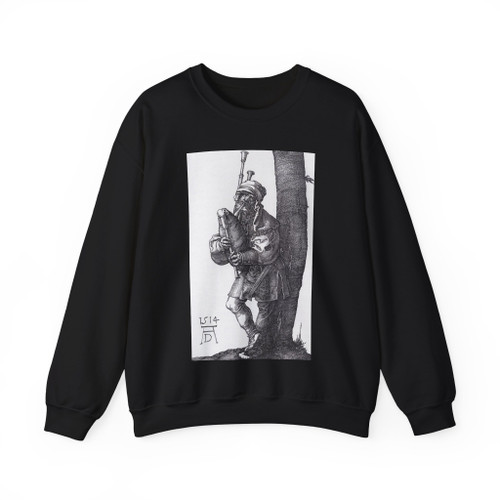 DURER, Albrecht - The Bagpiper (Artwork) Crewneck Sweatshirt