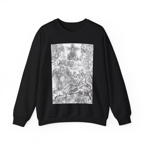 DURER, Albrecht - The Woman Clothed with the Sun and the Seven (Artwork) Crewneck Sweatshirt