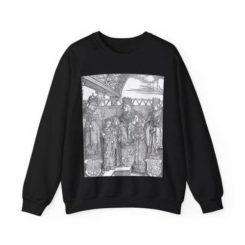DURER, Albrecht - Triumphal Arch (detail)10 (Artwork) Crewneck Sweatshirt