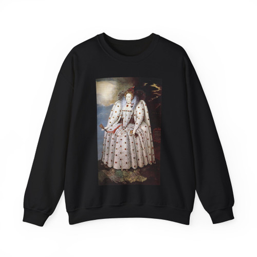 GHEERAERTS, Marcus the Younger - Portrait of Queen Elisabeth I (Artwork) Crewneck Sweatshirt