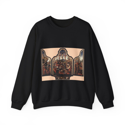 ENGEBRECHTSZ., Cornelis - Crucifixion Altarpiece2 (Artwork) Crewneck Sweatshirt