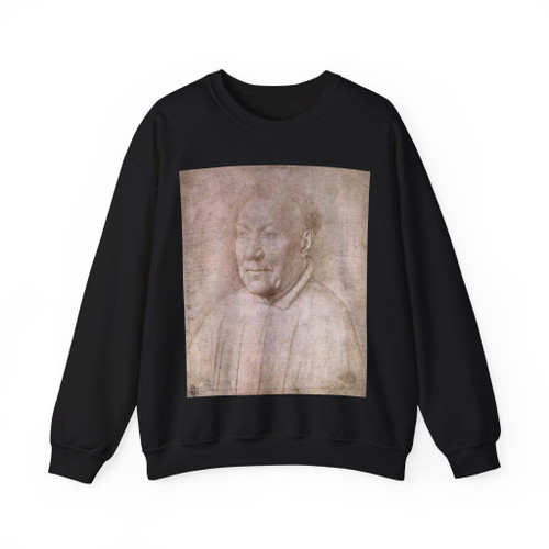 Eyk, Jan van - Portrait of Cardinal Albergati (Artwork) Crewneck Sweatshirt