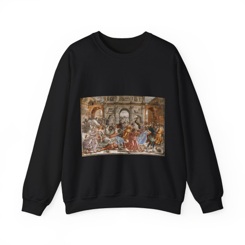 GHIRLANDAIO, Domenico -1.leftt wall- Slaughter of the Innocents (Artwork) Crewneck Sweatshirt