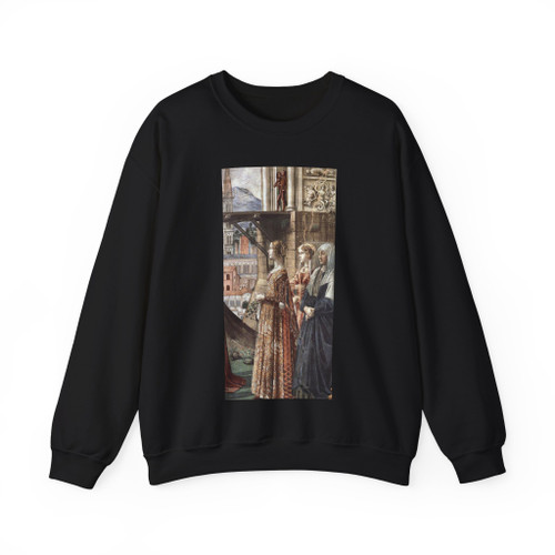 GHIRLANDAIO, Domenico -2.right wall- Visitation (detail)3 (Artwork) Crewneck Sweatshirt