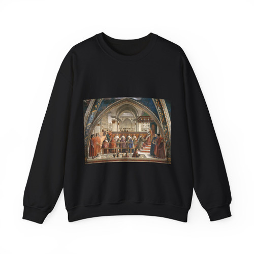 GHIRLANDAIO, Domenico -frescoes- Confirmation of the Rule (Artwork) Crewneck Sweatshirt