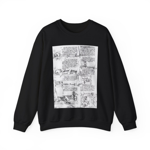 FRANCESCO di Giorgio Martini  - Illustrations from the Trattato di architettura2 (Artwork) Crewneck Sweatshirt