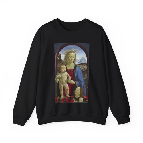 GHIRLANDAIO, David - The Virgin and Child with Saint John (Artwork) Crewneck Sweatshirt