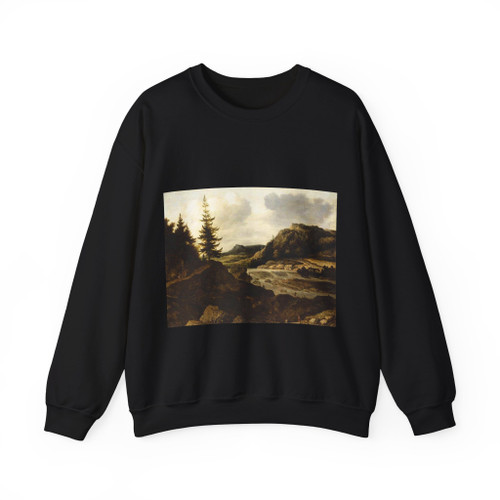 EVERDINGEN, Allaert van - Mountainous River Landscape (Artwork) Crewneck Sweatshirt